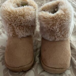First Steps Faux Fur Boots - Toddler Size 7